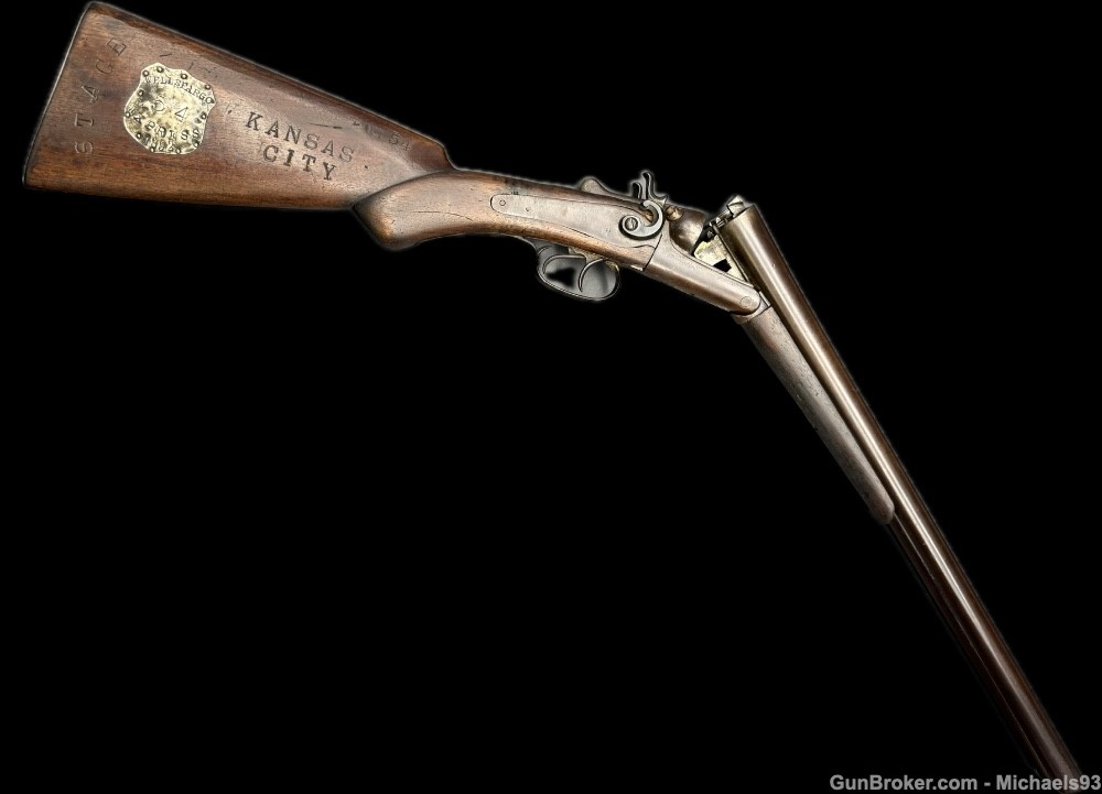 Wells Fargo Coach Shotgun 12 gauge Bridge Gun Company 1892 Antique-img-1