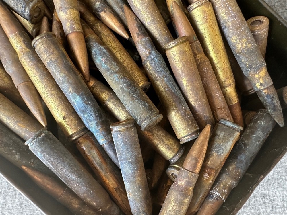 36 Pounds-Surplus Israeli 8mm Mauser Ammo-For Components-In Ammo Can-img-1