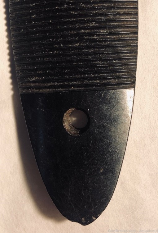 2 ORIGINAL REMINGTON Black Plastic BUTTPLATES & 4 Screws Curved Butt Plate -img-8