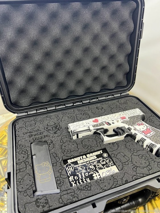 Hello Kitty Glock 42 380acp Engraved with Custom Case-img-12