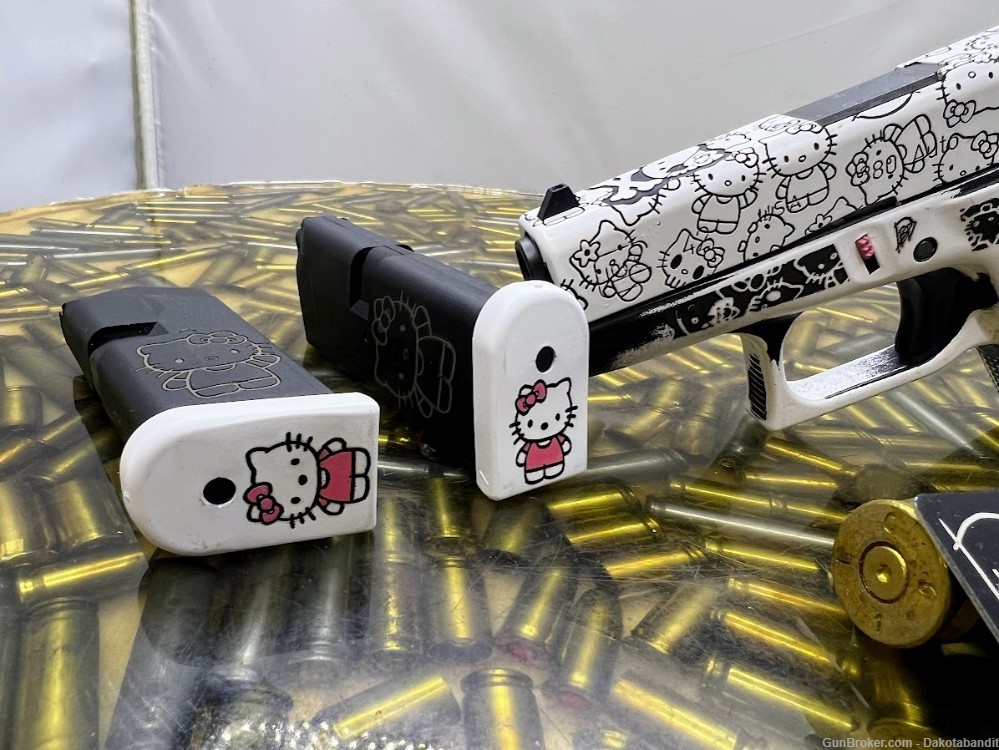Hello Kitty Glock 42 380acp Engraved with Custom Case-img-5