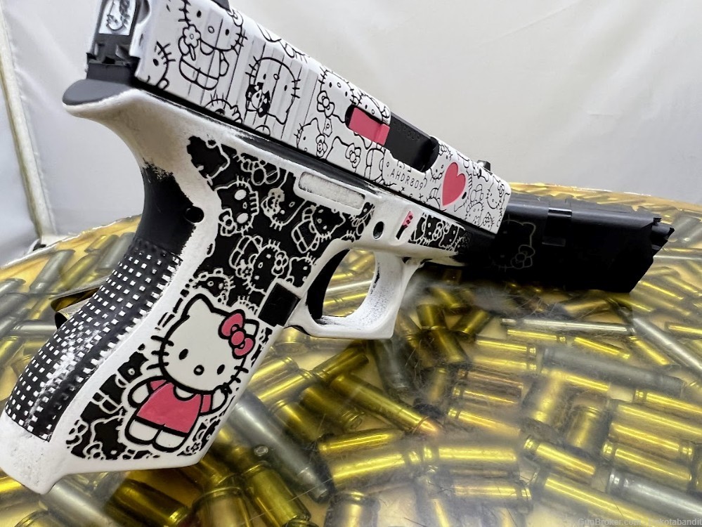 Hello Kitty Glock 42 380acp Engraved with Custom Case-img-9