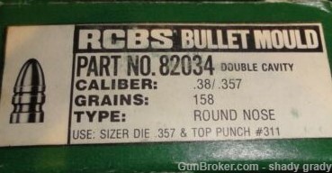 rcbs bullet mould 38 357 158gr -img-0