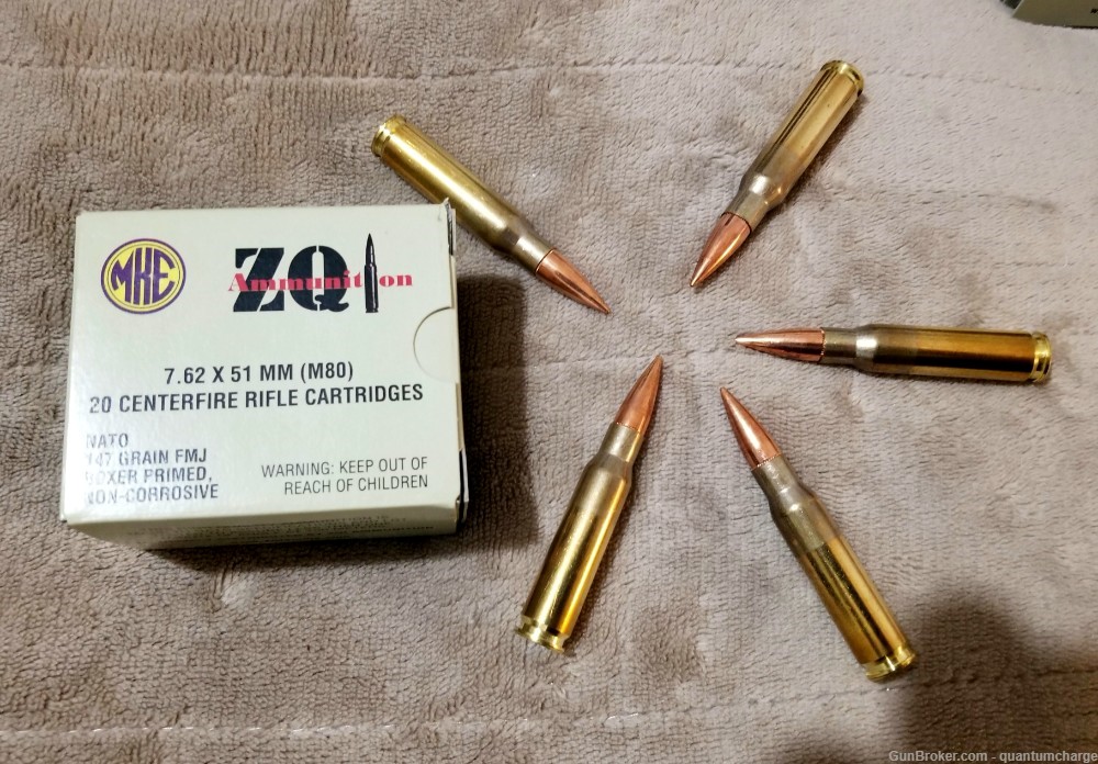 MKE ZQI 7.62 x 51 NATO 147 gr M80 Ball Ammo, .308 - Price Slashed-img-4