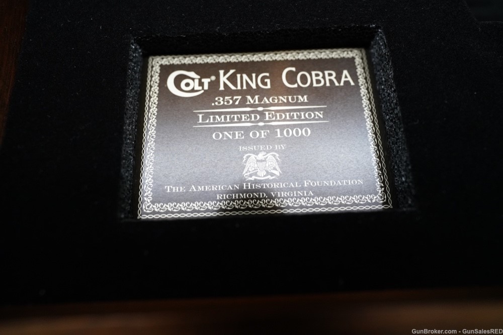 Colt King Cobra *LEGACY EDITION**1 OF 1,000 EVER MADE**.357 Magnum -img-3