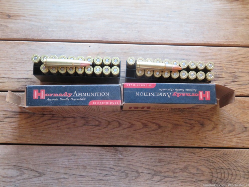Hornady Custom 358 Win 200 gr soft points FACTORY 40 rds 2 boxes-img-2