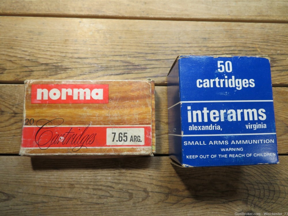 Interarms Norma 7.65x53 7.65 Argentine Mauser 70 rounds total -img-0