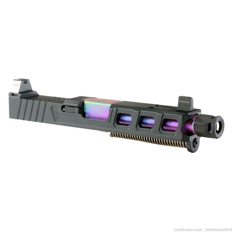 Complete Assembled Optic Ready Slide for Glock 19 Gen 3 | Compensator | PVD-img-0