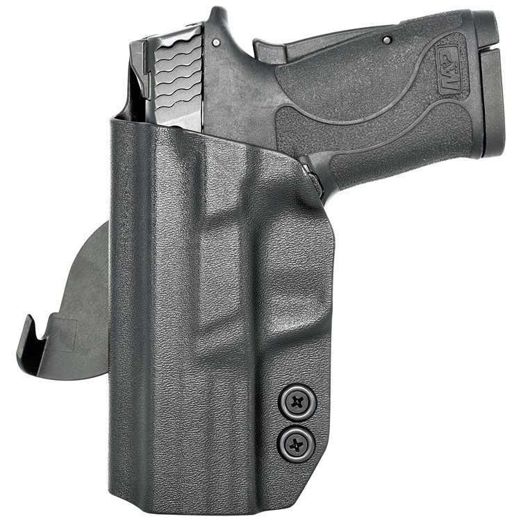 Smith & Wesson M&P SHIELD 9MM EZ OWB KYDEX Paddle Holster Black / Left Hand-img-1
