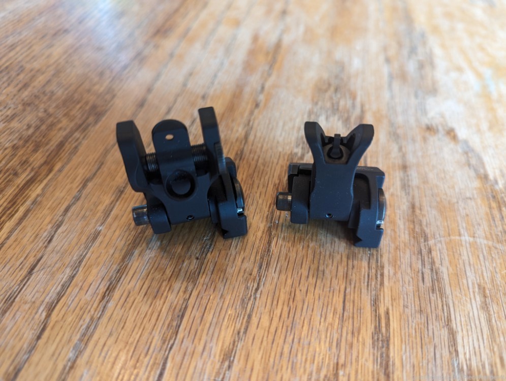 Troy Back Up Iron Sights - BUIS - Unused and Like New - AR-15 or AR-10-img-1
