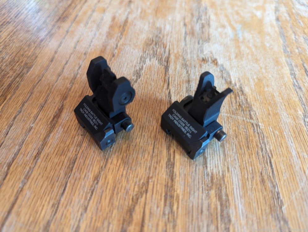 Troy Back Up Iron Sights - BUIS - Unused and Like New - AR-15 or AR-10-img-0