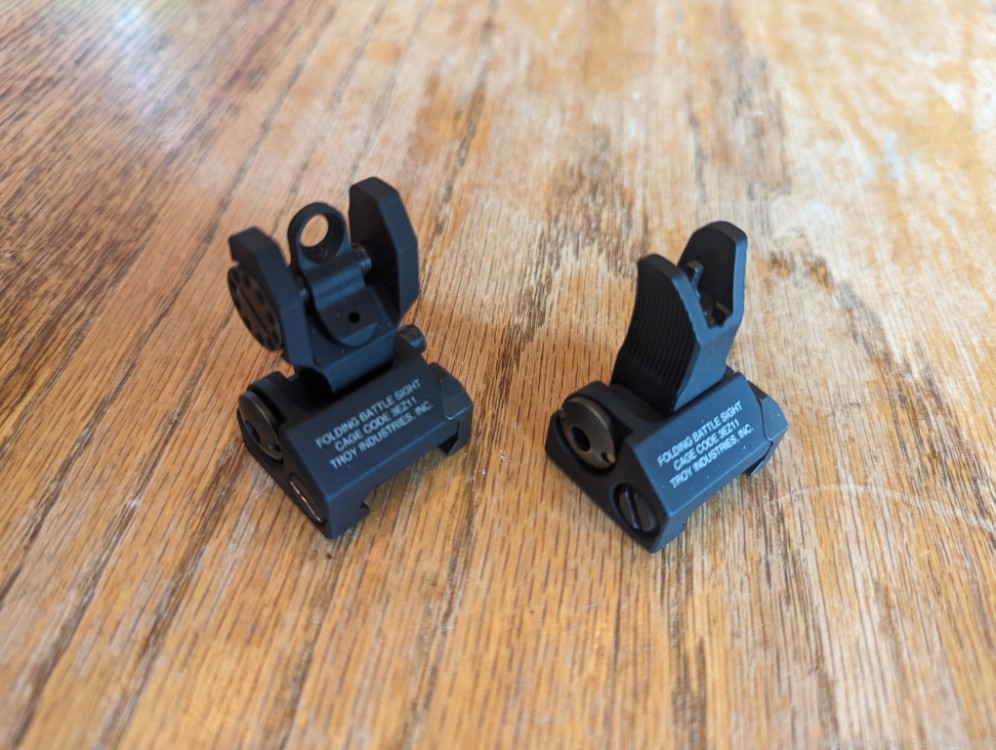 Troy Back Up Iron Sights - BUIS - Unused and Like New - AR-15 or AR-10-img-2