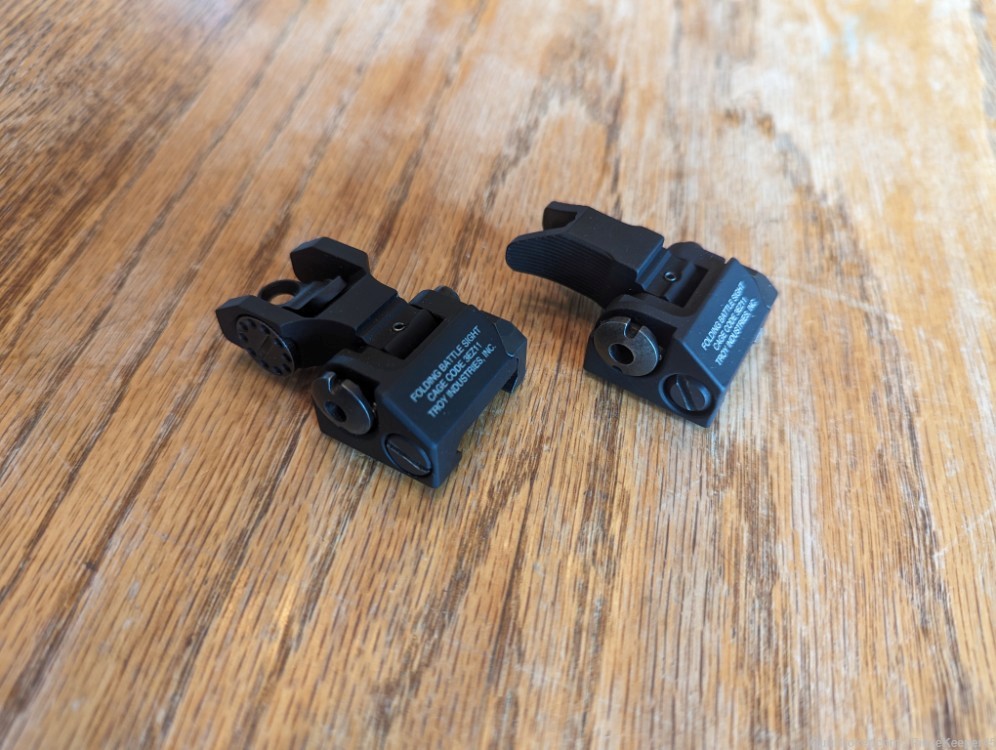 Troy Back Up Iron Sights - BUIS - Unused and Like New - AR-15 or AR-10-img-3