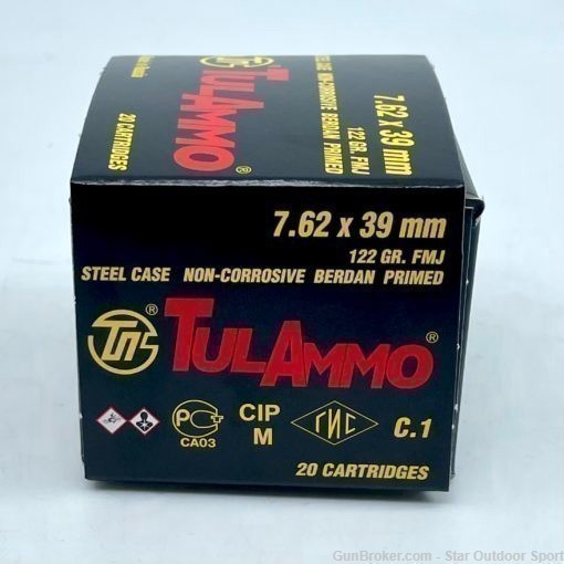 1000 Round Case - 7.62x39 122 Grain FMJ Tula Ammo Tulammo-img-0