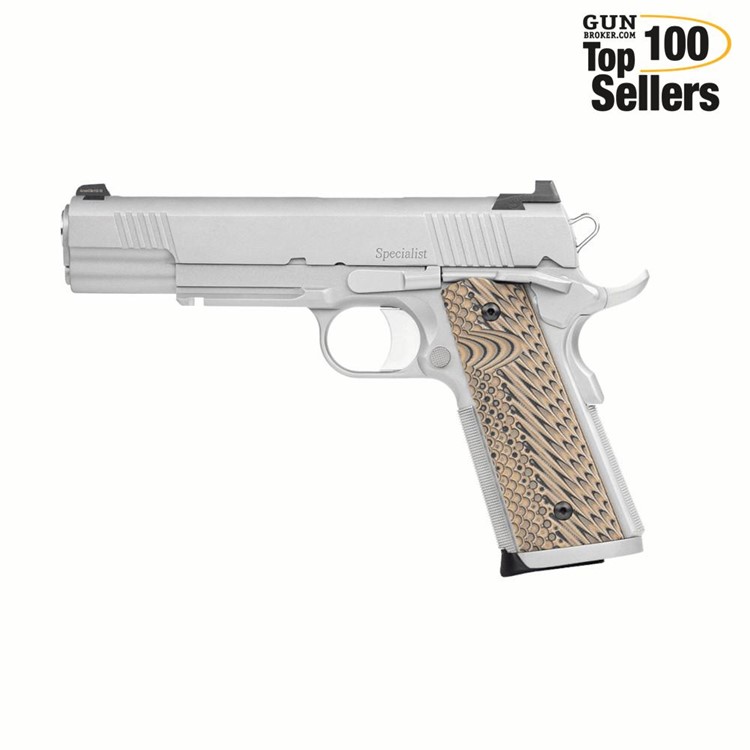 DW Specialist 45ACP 8rd Stainless Semi-A Pistol, Tritium Front Sight 01802-img-0