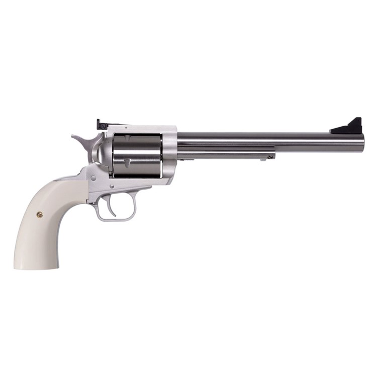 MAGNUM RESEARCH BFR 500 JRH 7.5in 5rd Sh Cylinder SS Revolver, Bisley Grips-img-1