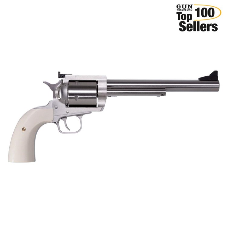 MAGNUM RESEARCH BFR 500 JRH 7.5in 5rd Sh Cylinder SS Revolver, Bisley Grips-img-0