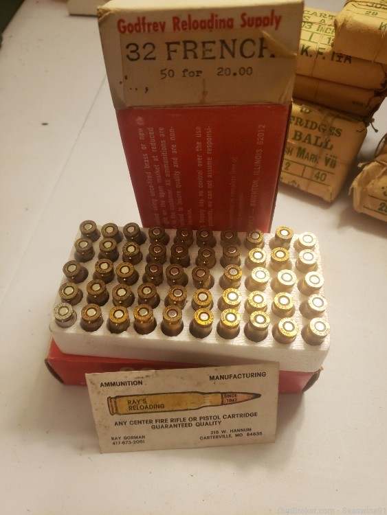 7.65 French Long 110gr RN- 100 count 32 2 full boxes ammo ammunition-img-0