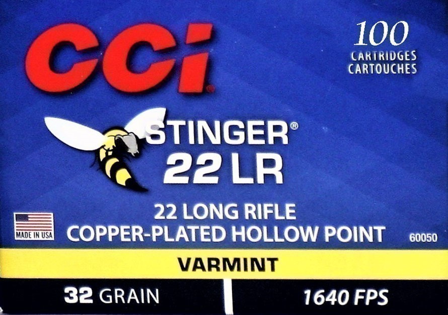 CCI 22 LR STINGER 0050 32Gr Stinger Copper Plated HP 1640 fps 22lr 100 RDS-img-1