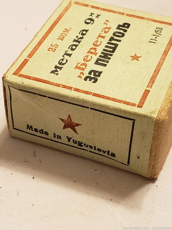 Excellent collector quality box of Yugoslavian 9mm ammo ammunition yugo-img-1
