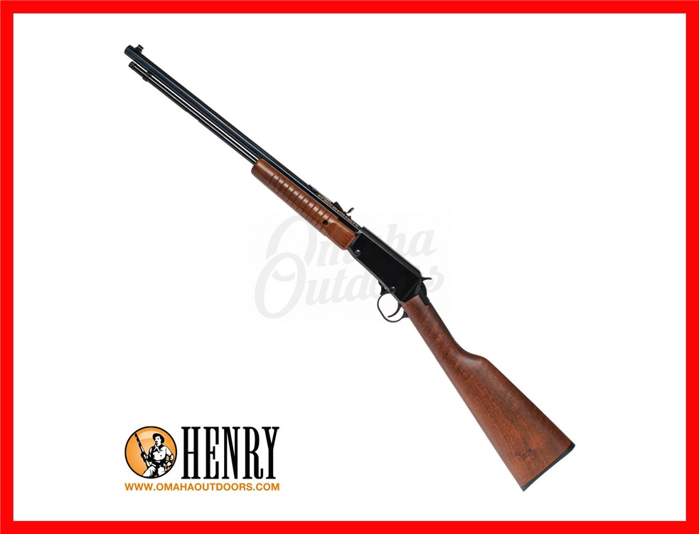 Henry Repeating Pump Action 16 RD 22LR 20" Rifle Walnut Stock H003T-img-0