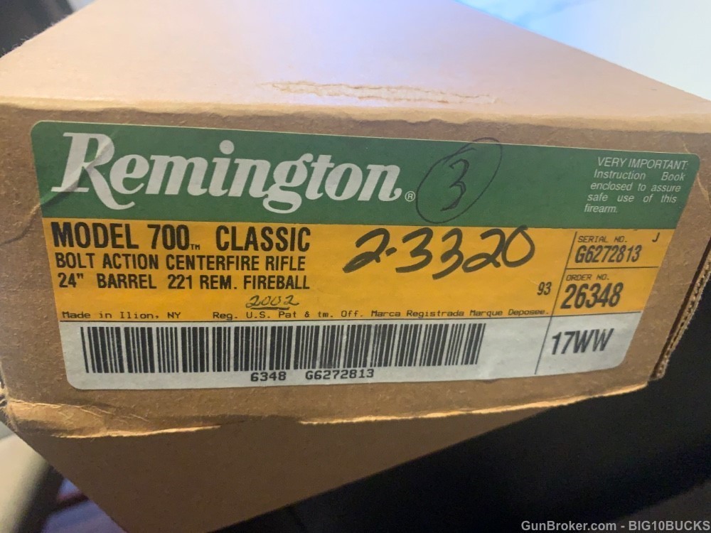 REMINGTON 700 CLASSIC 221 REM FIREBALL NEW IN BOX-img-17