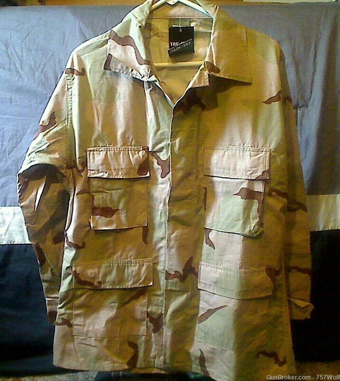 Brand New Surplus Tru-Spec DCU Desert Camo Uniform Shirt Jacket Med/Long-img-0