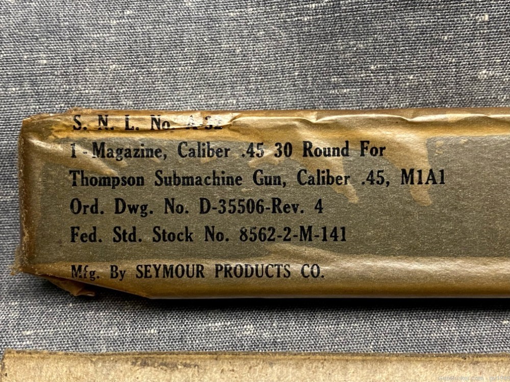WW2 USGI Thompson Machine Gun Mags In Nomenclature Wrap-img-0