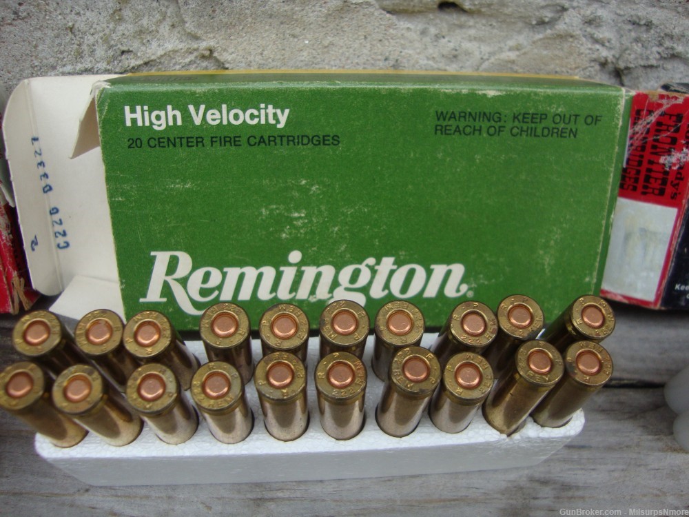 Nice Assorted Lot Of 55 Rounds .222 Remington Ammo Hornady 222-img-2