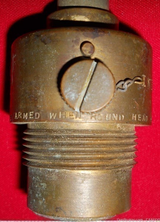 BRITISH EXTREMELY RARE AIRCRAFT BOMB FUZE WW1 FROM Col. Jarrett COLLECTION-img-2