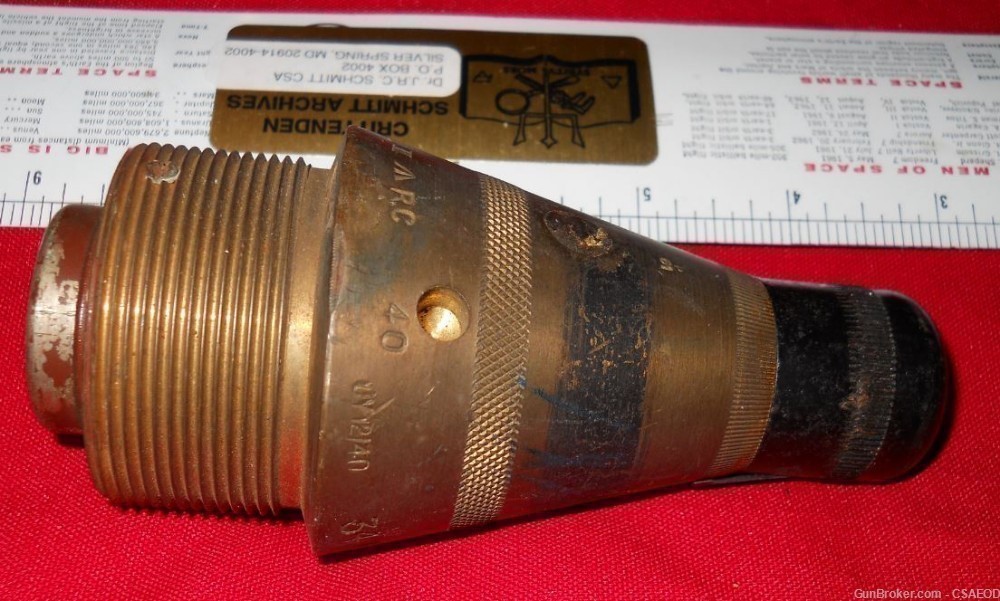 BRITISH 25 PDR ARTILLERY FUZE  FROM Col. Jarrett COLLECTION-img-2