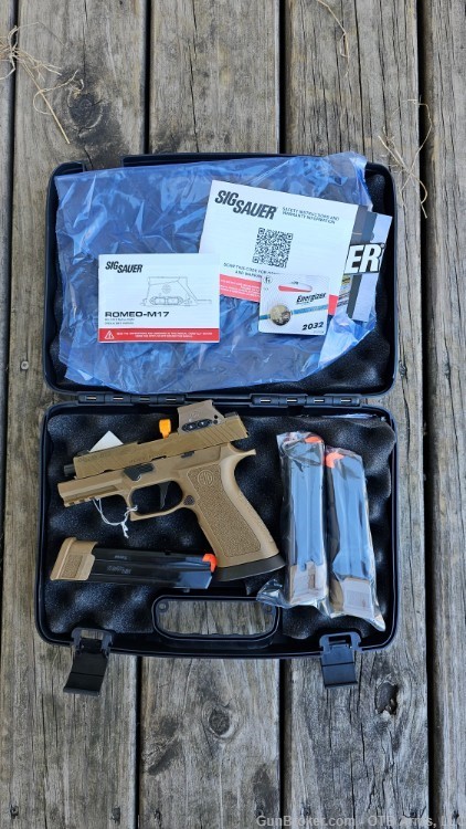 Sig Sauer M18X RX 9mm Coyote w/ ROMEO M17 & 3x 21rds mags free shipping-img-0