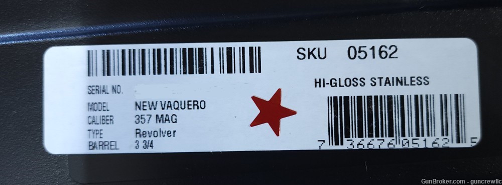 Ruger 05162 New Vaquero Birdshead 357mag SS 357 Mag 5162 3.75" Layaway-img-10