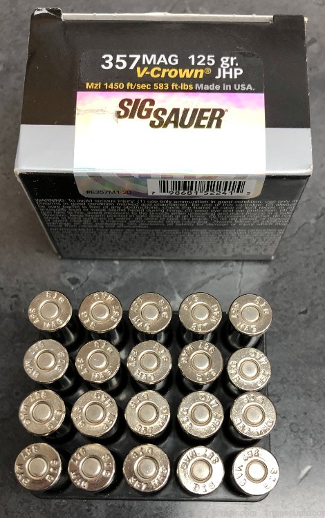 Sig Sauer, Elite Defense, 357Mag 125gr V-Crown JHP, 1box of 20rnds-img-0