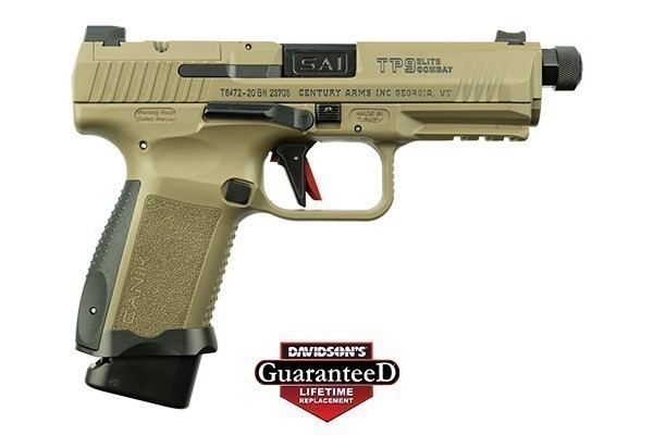 HG6481D-N Canik TP9SF Elite Combat 9MM 18R TB FDE WITH HOLSTER  HARD CASE-img-0