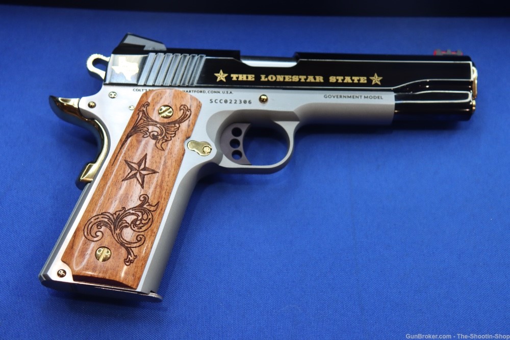 Colt Govt Model 1911 Pistol LONE STAR II 45ACP Gold Embellished 1 of 200 SA-img-1
