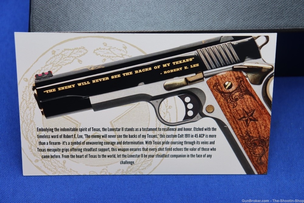Colt Govt Model 1911 Pistol LONE STAR II 45ACP Gold Embellished 1 of 200 SA-img-35