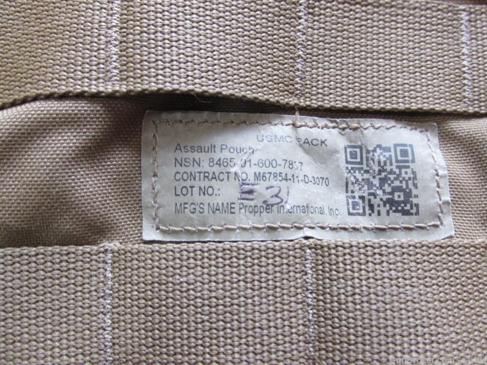 Eagle Industries Coyote Brown USMC Assault Pouch NSN 8465-01-600-7837 Exc!-img-3