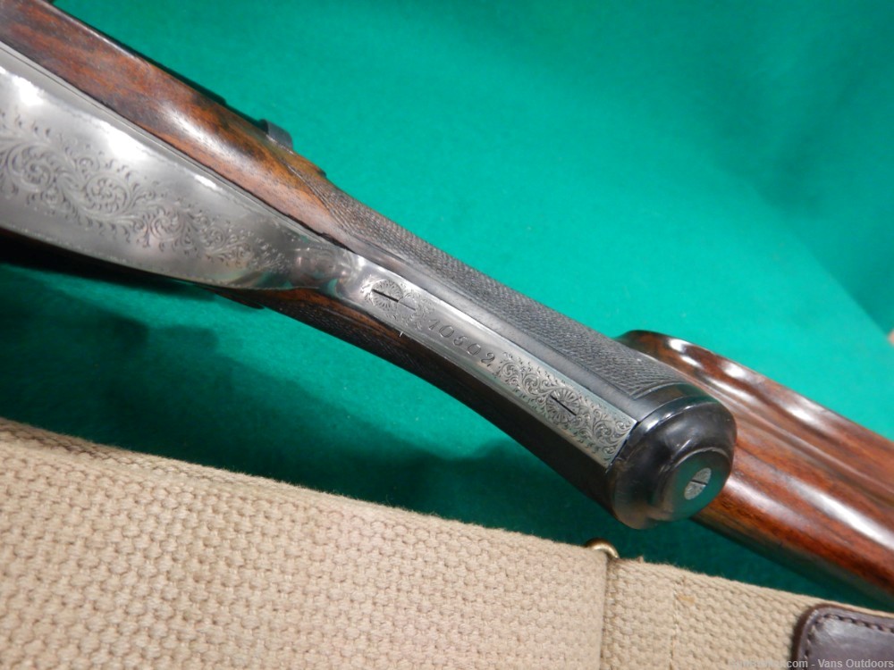 Belgium Continental Arms Engraved Double Rifle 375 H&H Magnum W/ Scope-img-10