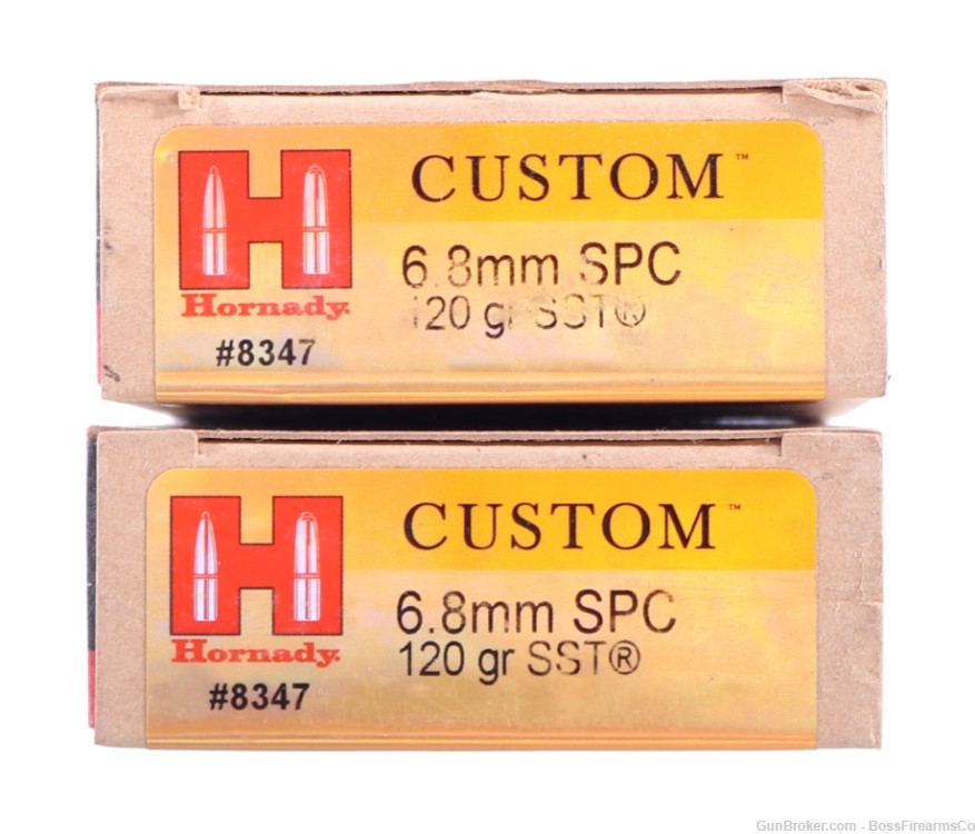 Hornady Custom 6.8mm SPC 120gr SST Lot of 40 8347 (JFM)-img-1