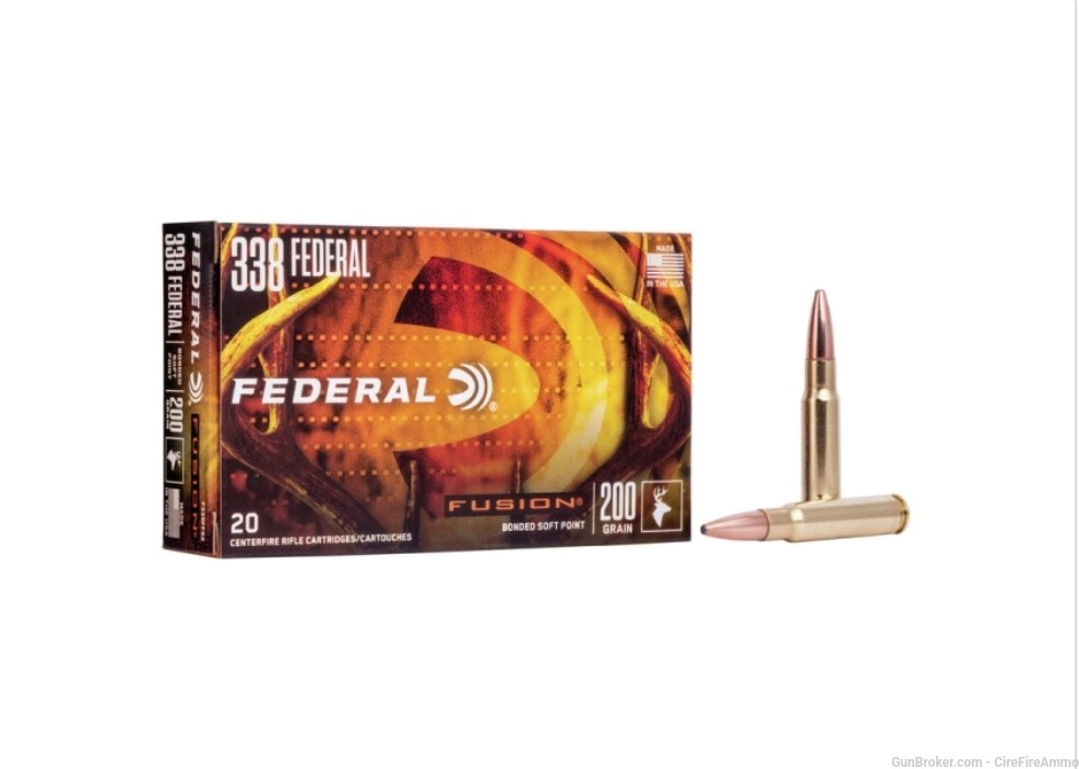 338 FEDERAL fusion BT ammunition 200 gr. 338 fed 20 rounds No cc fees-img-0
