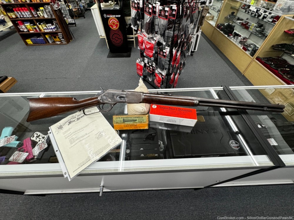 Winchester 1876 lever action in 40-60! With factory Winchester Letter-img-0