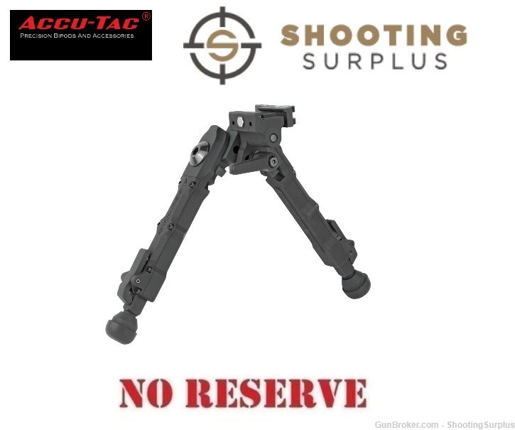 Accu-Tac BR-4 G2 Quick Detach Small Rifle Bipod 100% Billet Black Finish-img-0