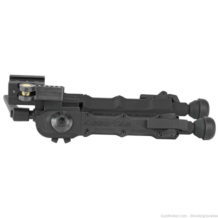 Accu-Tac BR-4 G2 Quick Detach Small Rifle Bipod 100% Billet Black Finish-img-2