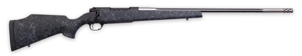 Weatherby Mark V Accumark 300 PRC Rifle 26 Grey Webbed Black MAM01N300PR8B-img-0
