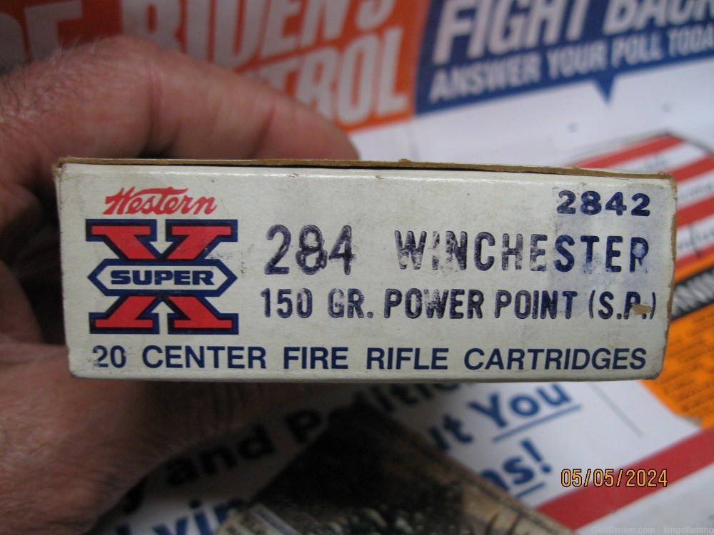 284 Winchester 150 gr Power-Point ammo 20 rd bx Scarce Deer Ammo more avail-img-1