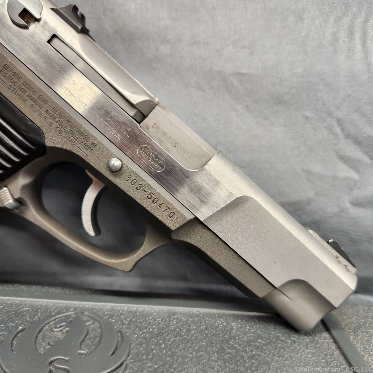 Ruger P89DC pistol 9mm stainless decocker with box-img-2