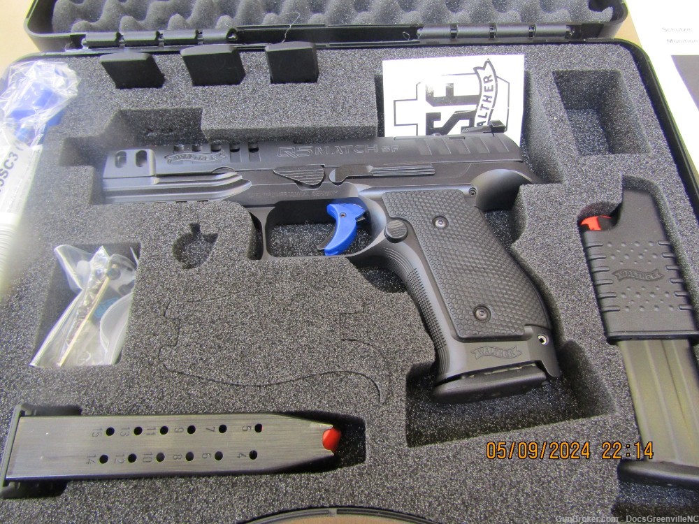 WALTHER Q5 MATCH 9X19 9MM SF LIKE NEW IN BOX LOOK -img-4