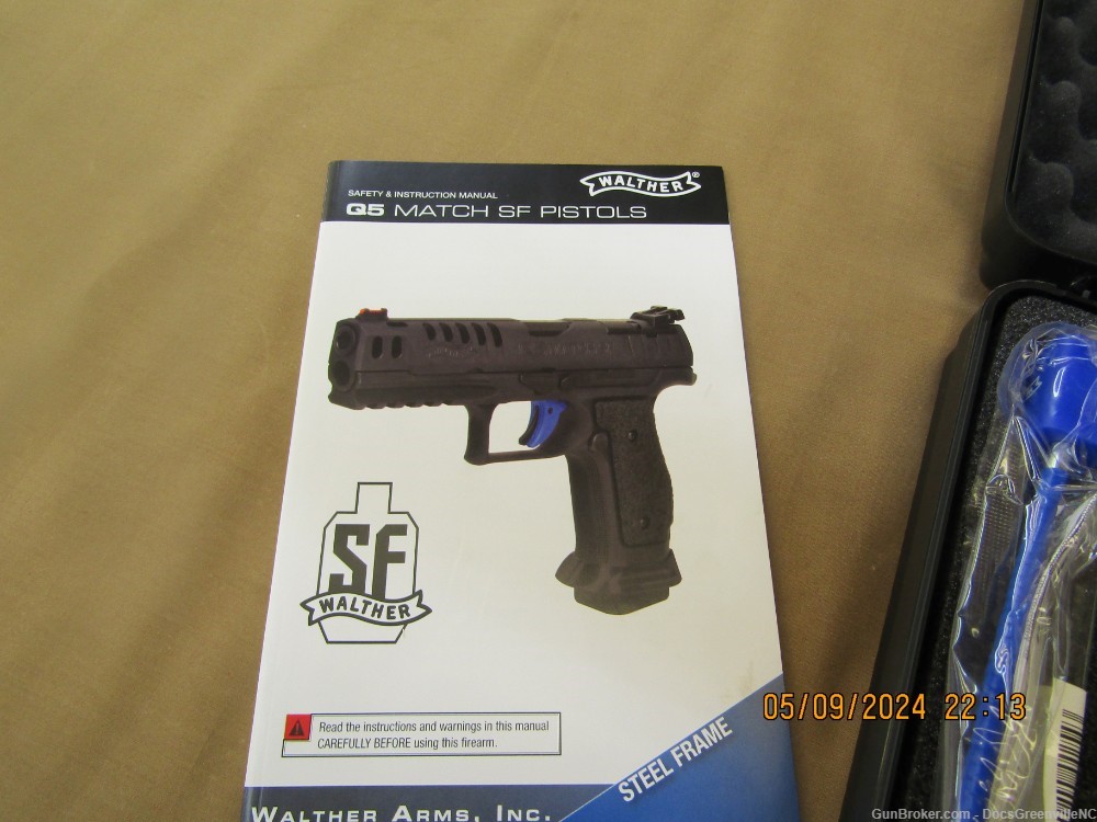 WALTHER Q5 MATCH 9X19 9MM SF LIKE NEW IN BOX LOOK -img-1