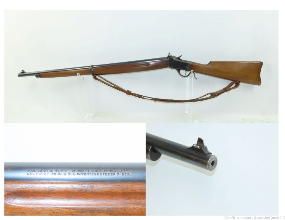 c1905 mfr. WINCHESTER M1885 LOW WALL .22 Short RF SINGLE SHOT Musket C&R   -img-0